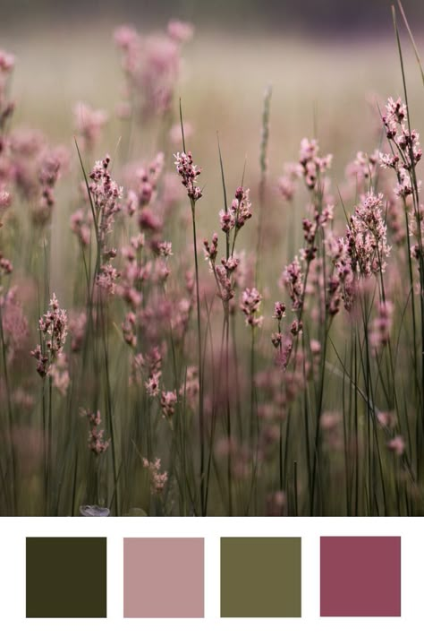 Natural Wedding Colour Schemes, Olive Green Nature Aesthetic, Dusty Rose And Green Color Palette, Army Green And Pink Color Palette, Light Pink And Forest Green Bedroom, Pink And Olive Bathroom, Pink Wedding Colour Schemes, Green And Dusky Pink Bedroom, Hunter Green And Pink Bedroom