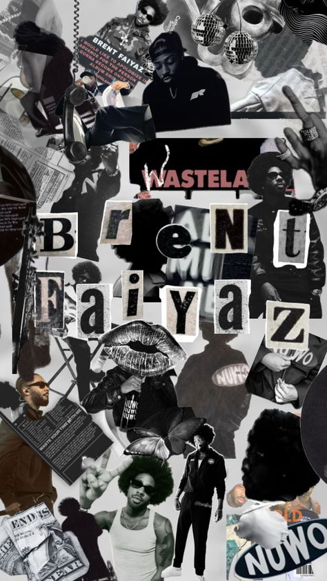 black, white, brent faiyaz, wasteland, W, retro Brent Faiyaz Collage, Brent Faiyaz, My Man My Man, Life Savers, Wallpaper Ideas, My Man, Pretty People, Wallpapers, Collage