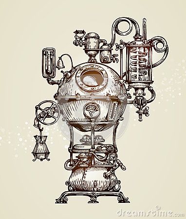 Steampunk Machine, Steampunk Mixed Media Art, Distillation Apparatus, Steampunk Illustration, Steampunk Artwork, Halloween Symbols, Fallout Art, Graphic Design Lessons, Steampunk Art