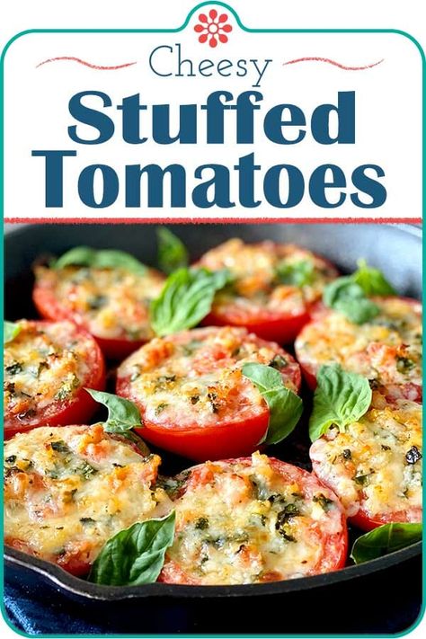 Recipes With Tomatoes And Peppers, Summer Tomato Recipe, Hot Rolls, Quick Side Dish, Tomato Butter, Stuffed Vegetables, Tomato Dishes, Tomato Recipe, Stuffed Tomatoes