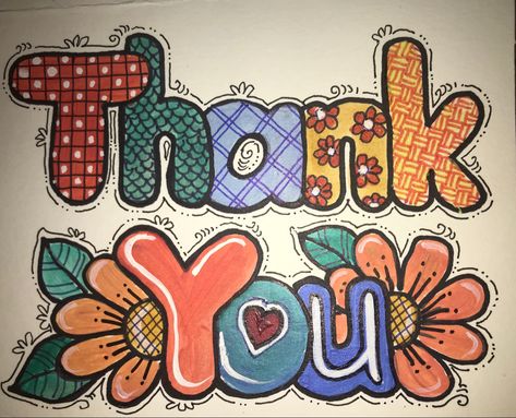 Thank You Art Design, Thank You Lettering Design, Thank You Painted Rocks Ideas, Thank You Artwork, Thank You Poster Ideas, Thank You Cartoon, Thank You Painting, Thank You Craft, Thank You Funny