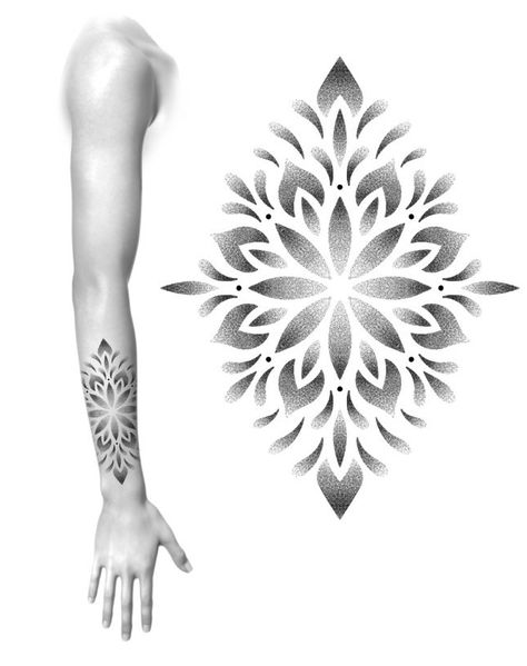 Mandala Dots Tattoo, Mandala Dotted Tattoo, Dot Mandala Tattoo Design, Mandala Tattoo Designs, Mandala Tattoo Forearm, Mandala Arm, Tattoo Ideas Mandala, Mandala Tattoo Ideas, Ornament Tattoo Design