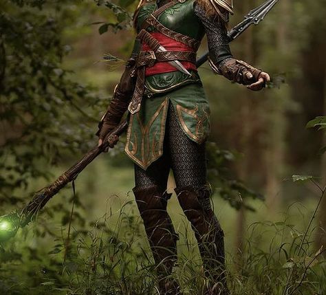 Scoia Tael, Druid Costume, Elf Warrior, High Elf, Larp Costume, Leather Armor, Character Costumes, High Fantasy, Dragon Age