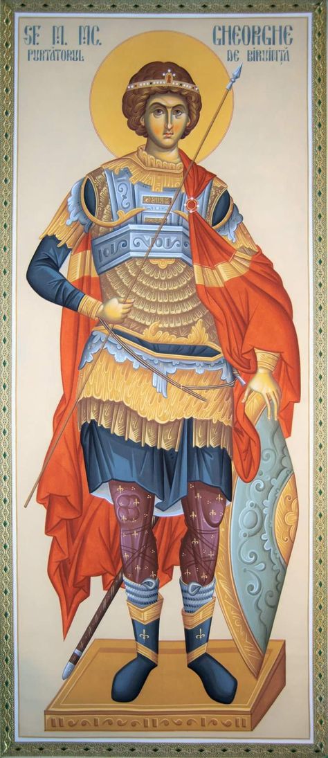 Icon Painting, Orthodox Christian Icons, Married With Children, Christian Icons, Orthodox Icon, Byzantine Icons, Art Hobbies, Archangel Michael, Saint George