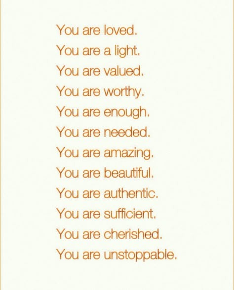 Repeat after me: “I am loved. I am light. I am valued. I am worthy. I am enough. I am needed. I am amazing. I am beautiful. I am authentic. I am sufficient. I am cherished. I am unstoppable.” #affirmations #morningmantra #youmatter #selftalk #liveunscripted #cricketunscripted #iamabeautifulmess #mystorymatters #everyonehasastorytotell I Am Strong Affirmations, Be Strong Images, I Am Valued, Mental Selfcare, I Am More Than Enough, I Am Unstoppable, Rich Future, I Am Light, 2025 Vibes