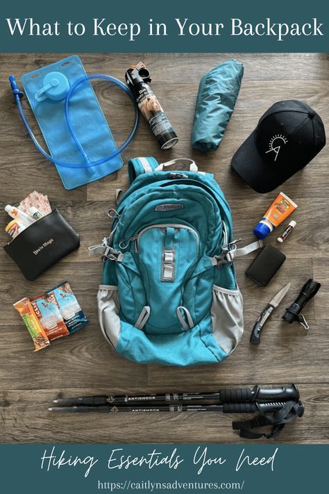 Complete list of Hiking Essentials for a Day Hike Yellowstone Hiking Gear, Hiking Essentials Daypack, Short Hike Essentials, What To Pack For A Day Hike, Day Hiking Essentials For Women, Day Hiking Essentials, Day Packs For Hiking, Adventure Bag Essentials, Backpacking Essentials For Women