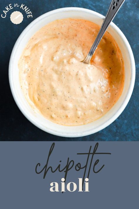 Looking for a way to add that missing kick to your dishes? Our Spicy Chipotle Aioli is ready in just 5 minutes! With a few everyday ingredients, this sauce brings extra flavor to any recipe. Recreate this irresistible homemade chipotle aioli that serves as a tangy spread, a creamy dip, and a flavorful addition to your favorite recipes. Aioli Recipe Easy, Chipotle Aioli Recipe, Easy Aioli, Grilled Cheese Food Truck, Aioli Sauce Recipe, Home Made Sauces, Chili Aioli, Cinco De Mayo Party Ideas, Homemade Chipotle