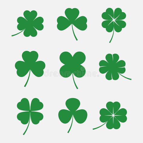 Clover Plant, Four Leaf Clover Tattoo, Lucky Tattoo, Shamrock Tattoos, Clover Leaves, Leaf Graphic, Irish Tattoos, Clover Tattoos, Lucky Leaf