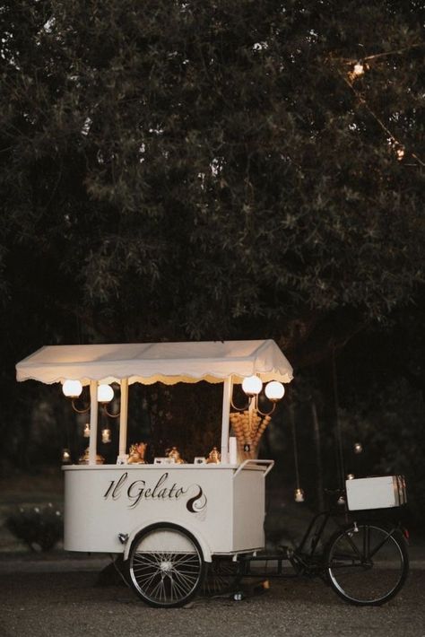 Gerobak Dorong, Bhldn Wedding, Food Cart Design, Ice Cream Cart, Wedding In Tuscany, Tuscan Wedding, Decor Studio, Coffee Carts, Bhldn Weddings