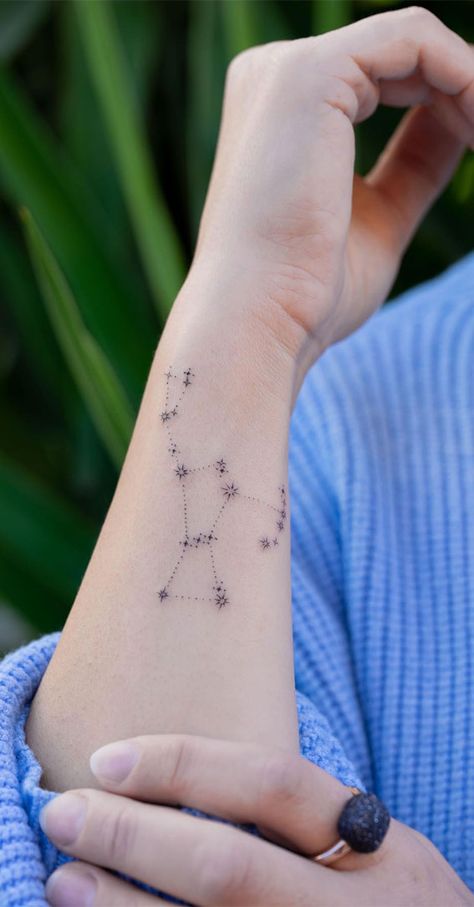 star tattoo, star tattoos, star tattoo designs, star tattoo ideas, star tattoo on arm, star tattoo on hand Constalation Sleeve Tattoo, Orion Tattoo Ideas, Star Chart Tattoo, Constalation Stars Tatoos, Constellation Tattoo Hand, Constellation Tattoo Placement, Arm Star Tattoo, Twinkle Star Tattoo, Orion Constellation Tattoo