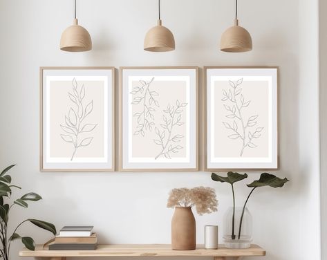 Neutral Botanical Wall Art Set of 3 Prints. Floral Large Gallery Wall Art Set, Farmhouse Wild Flowers Prints, Room Decor Aesthetic Boho, - Etsy UK Boho Abstract Painting, Home Office Wood, Plant Minimalist, Wall Art Modern Farmhouse, Artwork For Bedroom, Office Wood, Line Poster, Large Gallery Wall, Flowers Prints