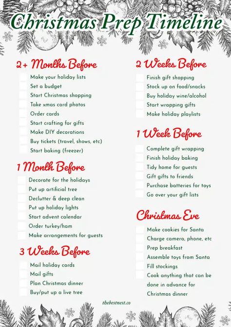 Christmas Prep Timeline, Getting Ready For Christmas Early, How To Get Ready For Christmas, Planning For Christmas, Prep Checklist, Christmas Checklist, Getting Ready For Christmas, Christmas To Do List, Relaxing Holiday