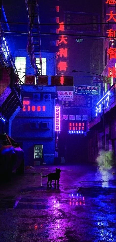 Neon Cyberpunk Aesthetic, City Iphone Wallpaper, Cyberpunk Vibes, Neon Light Wallpaper, Neon Cyberpunk, Iphone Wallpaper Ideas, Vaporwave Wallpaper, Wallpaper Estetika, Neon City