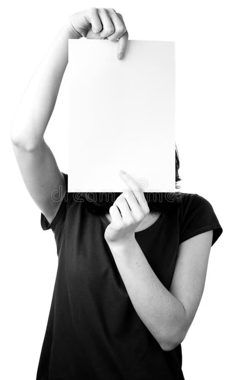 Woman with Blank Paper. A woman holding a blank sheet of paper before her face o , #AFF, #woman, #holding, #Paper, #Woman, #Blank #ad Holding Paper Pose, Woman Holding Paper, Blank Sheet Of Paper, Concept Sheet, Holding Paper, Fake Ft Call, Poses Art, Sketching Ideas, Women Writing