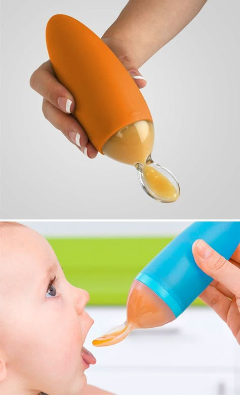 Baby Food Dispensing Spoon Baby Gadgets Must Have, Baby Accessories Must Have, Baby Stuff Must Have, Mom Gadgets, Cool Baby Gadgets, Baby Gadget, Perlengkapan Bayi Diy, Baby Items Must Have, Messy Baby