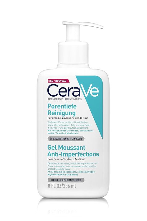 Foaming cleansing gel for impure, oily and acne prone skin, cleansing foam for gently removing excess sebum and for a mild cleansing Effect: strengthening the skin protection barrier and intensive moisturisation of the skin, removing dead skin cells and refining the pores Use: suitable for daily use in the morning and in the evening, gently massage the cleansing on the face, then rinse with lukewarm water Cerave Blemish Control, Cerave Cleanser, Salicylic Acid Cleanser, Acne Face Wash, Salicylic Acid Acne, Acne Cleansers, Foaming Facial Cleanser, Acne Control, Foaming Face Wash