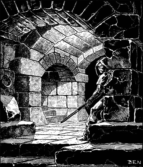 WIL WHEATON dot TUMBLR dot COM - oldschoolfrp: Danger in the dark (Benoit Dufour,... Old School Frp Art, Dark Dungeon Art, Old School Dnd Art, Old Fantasy Art, Dungeon Illustration, Monster In The Dark, Dungeon Drawing, Dungeon Ideas, Dark Dungeon