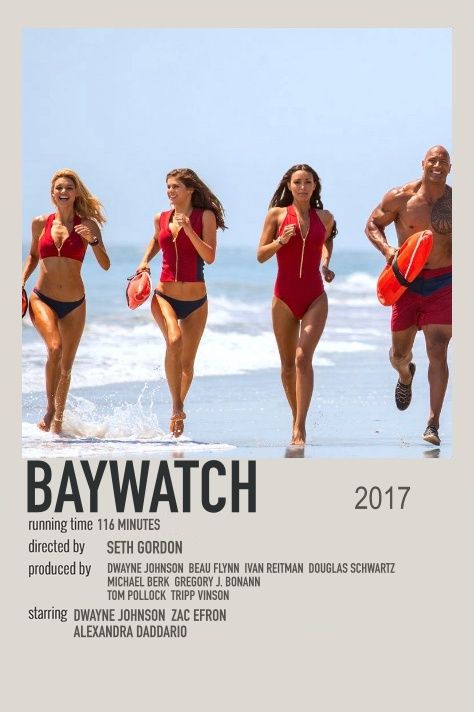 Baywatch Movie Poster, Baywatch Poster, Baywatch Movie, Baywatch 2017, Teen Sleepover Ideas, Best Teen Movies, Minimalistic Poster, Film Polaroid, Movies To Watch Teenagers