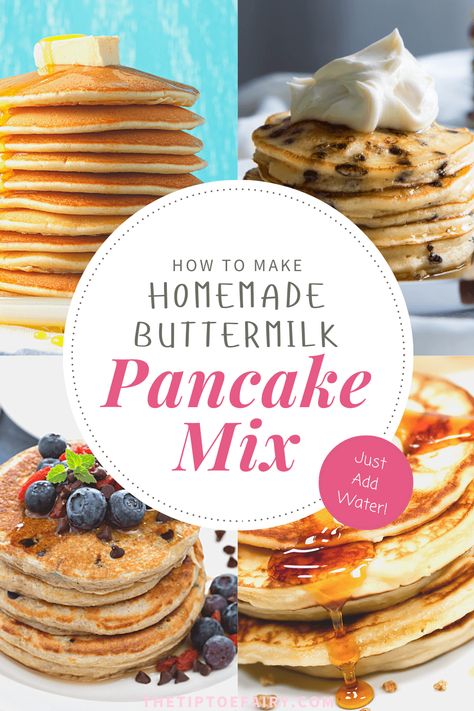 Just Add Water Pancake Mix Recipe, Buttermilk Pancake Mix Recipe, Easy Pancake Mix Recipe, Diy Pancake Mix, Homemade Pancake Mix Recipe, Dry Pantry, Easy Pancake Mix, Buttermilk Pancakes Easy, Homemade Buttermilk Pancakes