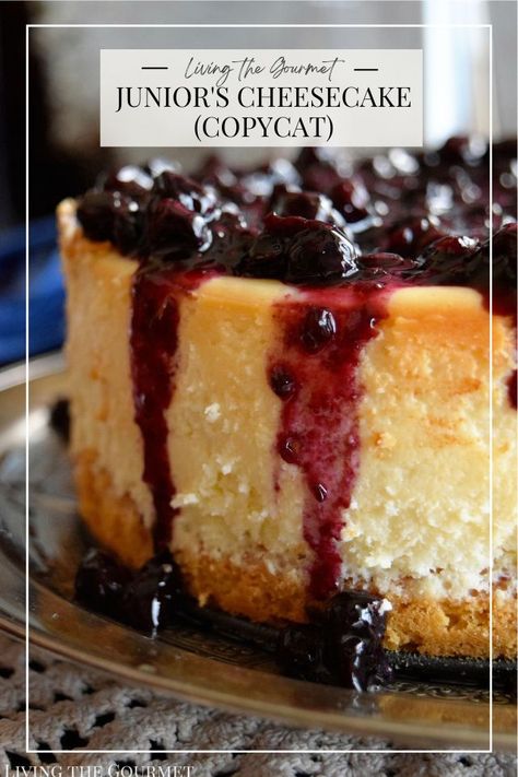 Biaggi's Copycat Recipes, Juniors Cheesecake Recipe, Jr Cheesecake Recipe, Unique Cheesecake Recipes, Juniors Cheesecake, Cheesecake Blueberry, Cheesecake Fruit, Blackberry Cheesecake, Blackstone Recipes