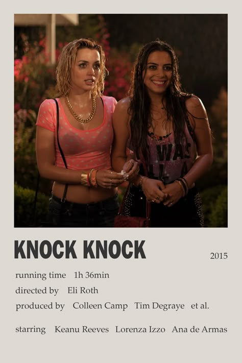 Knock Knock Movie Poster, Never Going Back Movie, Knock Knock Film, Knock Knock Movie, Work It Movie, Polaroid Movie Poster, Romcom Movies, Amazon Prime Movies, Film Polaroid