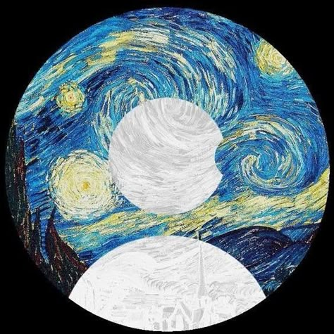 Profile Van Gogh, Starry Night Profile Picture, Insta Pfp Circle, Van Gogh Profile Picture, Cool Default Pfp, Van Gogh Profile, The Starry Night Aesthetic, Moon Profile Picture Aesthetic, Default Instagram Profile Picture