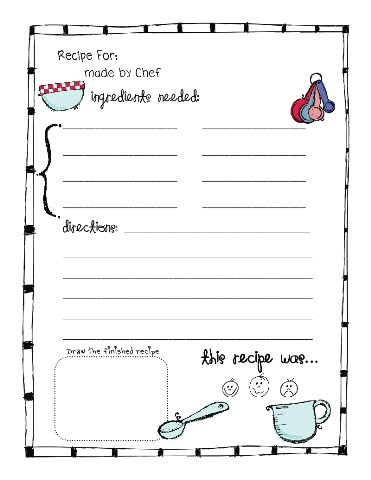 Recipe Sheets Template, Class Recipe Book, Cooking Template, Recipe Binder Printables, Recipe Book Ideas, Recipe Sheet, Diy Cookbook, Broiler Chicken, Tattooed Teacher