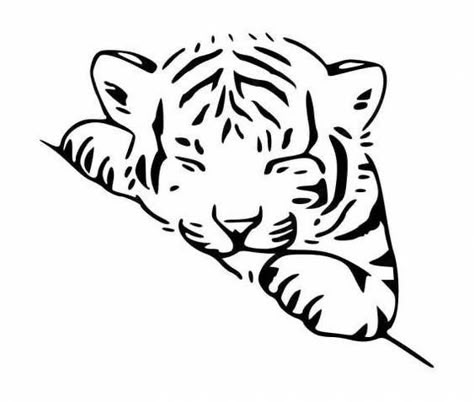 Tiger Outline, Tiger Silhouette, Tattoo Png, Tiger Drawing, Tiger Cub, Tattoo Art Drawings, Tiger Tattoo, Simplistic Tattoos, Small Tattoo