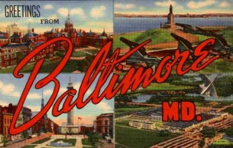 Baltimore postcards City Postcard, Art & Craft Paper, Charm City, Baltimore City, Antique Postcards, Design Themes, Baltimore Maryland, Antique Linens, Us States