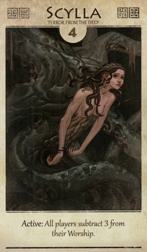 Mermaid Greek Mythology, Kirke Mythology, Mythic Arcana, Mythomagic Cards, Greek Creatures, Greek Monsters, Legendary Monsters, Greek Mythology Gods, Origin Story