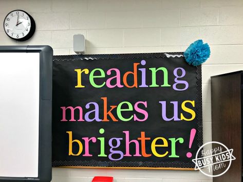 2023 Bulletin Board Ideas, Reading Specialist Classroom Setup, Reading Specialist Classroom, Neon Classroom Decor, Reading Quotes Kids, Reading Intervention Classroom, Boarders For Bulletin Boards, Classroom Setup Elementary, Reading Interventionist