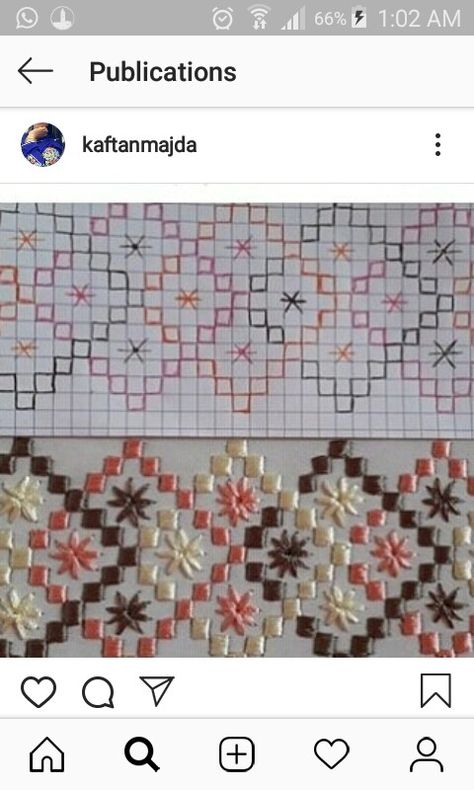 Motifs Bargello, Phulkari Embroidery, Kutch Work Designs, Bargello Needlepoint, Hand Embroidery Dress, Kutch Work, Diy Bag Designs, Geometric Embroidery, Border Embroidery Designs