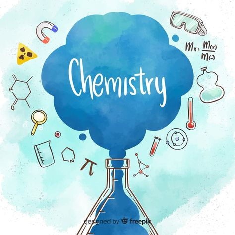 Chemistry Free Vector | Free Vector #Freepik #vector #freewatercolor #freescience #freesmoke #freebottle Chemistry Projects, Chemistry Art, Abstract Science, Project Cover Page, School Book Covers, Science Icons, Science Words, Science Background, Page Borders Design