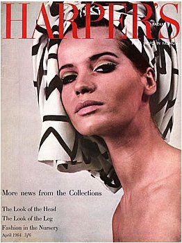 Dark Brown Mascara, Celia Hammond, 1964 Fashion, Vintage Fashion Magazine Cover, Harpers Bazaar Covers, Retro Vogue, Marisa Berenson, 1960s Party, Brooklyn Girl