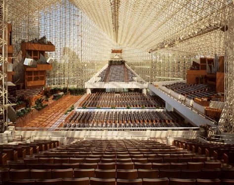 Crystal Cathedral, USA. Architect: Philip Johnson. Image Courtesy of American Seating Mega Church, Phillip Johnson, James Stirling, Men's Equestrian, Crystal Cathedral, Unc Charlotte, Architectural Concrete, Cathedral Basilica, Philip Johnson