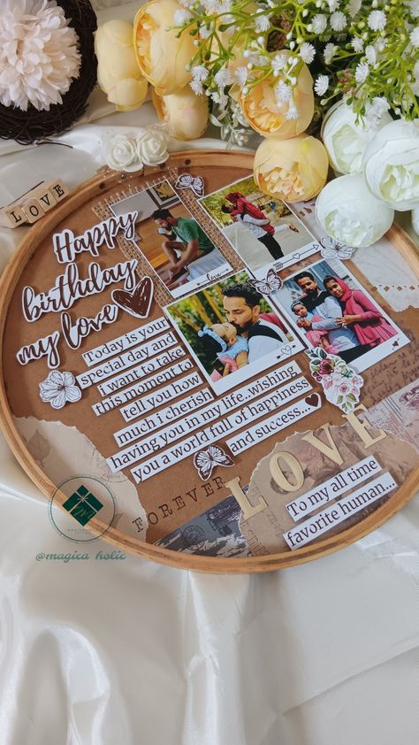 Diy Photoframe Ideas Crafts, Photo Hoop Ideas, Special Birthday Gifts For Boyfriend, Hoop Frame Ideas, Embroidery Hoop Frame, Resin Photo Frame Ideas For Birthday, Handmade Frames Ideas, Birthday Frame Ideas, Birthday Photo Frame Ideas