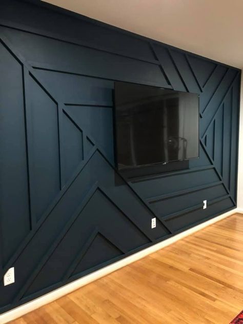 Diy Tv Accent Wall Ideas, Modern Wood Accent Wall, Accent Wall Design, Black Accent Walls, Accent Wall Designs, Wood Accent Wall, Accent Walls In Living Room, Wood Accent, Home Fireplace