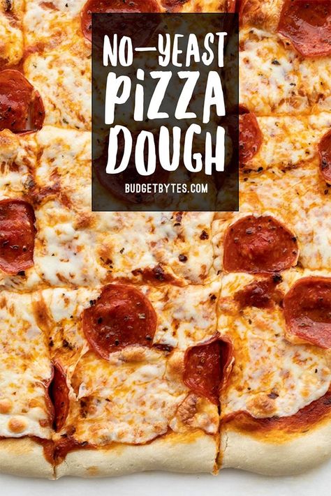 Yeastless Pizza Dough, Yeastless Bread Recipes, Dough No Yeast, Yeastless Bread, Yeast Pizza Dough, No Yeast Pizza Dough, Easy Dough, Quick Pizza, Pizza Dough Recipe Easy