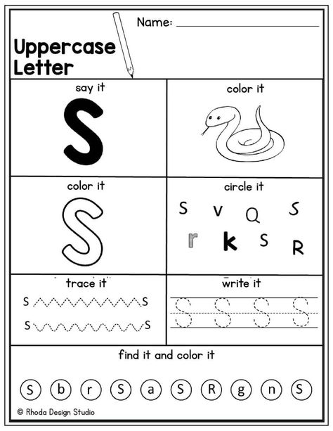 Letter S Coloring Pages Letter S Crafts For Kindergarten, Letter S Activities For Preschool Crafts, S Preschool Crafts, Letter S Crafts For Preschool, Letter S Worksheets For Preschool, Letter S Preschool, Letter S Activities For Preschool, Letter S Worksheet, S Worksheet