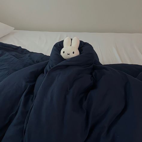 Blue Miffy Aesthetic, Navy Blue Aesthetic Bed, Navy Blue Pfp Aesthetic, Dark Blue Korean Aesthetic, Dark Blue Pink Aesthetic, Navy Blue Widget Aesthetic, Blue Blanket Aesthetic, Soft Dark Blue Aesthetic, Navy Blue And Beige Aesthetic