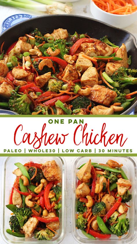 Crockpot Whole30, Paleo Menu, Cashew Chicken Recipe, Paleo Chicken Recipes, Chicken Skillet Recipes, Chicken Skillet, Chicken Crockpot, Sauce Chicken, Resep Diet