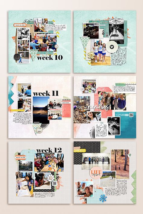 Digital Scrapbook Pages with Remember Templates 3 by Scrapping with Liz Scrapbooking Pages Layouts, 2 Page Scrapbooking Layouts, Travel Graphics, Family Scrapbook Layouts, Youtube Ideas, Scrapbook Collage, 12x12 Scrapbook Layouts, Digital Scrapbooking Templates, Page Layout Design