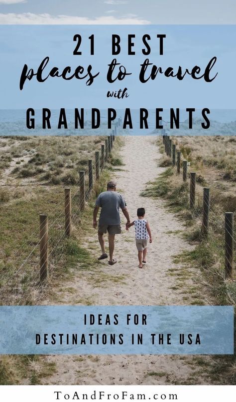 Are you planning a family vacation with grandparents? Check out the best multigenerational travel destinations in the US. No matter if you're looking for a beach, national park, city, or rural trip, these locations have something for everyone. To & Fro Fam Traveling With Grandkids, Family Trip Ideas Destinations, Multi Family Vacation Ideas, Large Family Vacation Ideas, Extended Family Vacation Ideas, Best Family Vacations In The Us, Large Family Vacation Destinations, Fun Family Vacation Ideas, Best Us Vacations