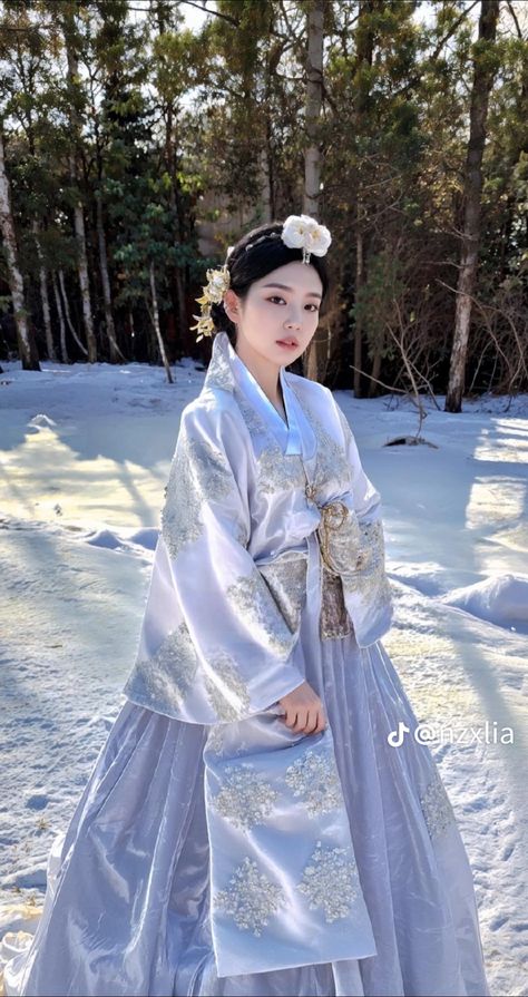 Traditional Hanbok Woman, South Korea Traditional Clothing, Jennie Hanbok, Korean Hanbok Aesthetic, Hanbok Traditional Princess, Korean Traditional Dress Royal, Blackpink Hanbok, Korean Wedding Dress Traditional, Hanbok Hairstyle