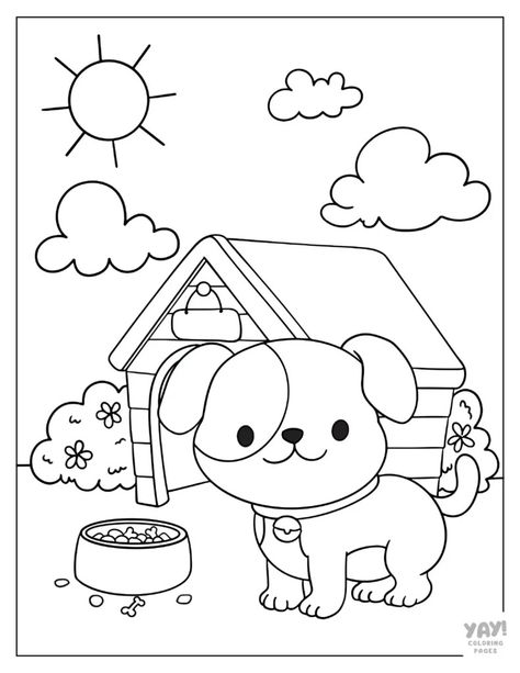 Dog Coloring Pages (Free Printables) Toddler Coloring Pages Free Printable, Dog Colouring, Cute Dog Coloring Pages, Coloring Pages Animals, Cute Animals Coloring Pages, Kids Colouring Printables, Animals Coloring Pages, Free Kids Coloring Pages, Printable Dog