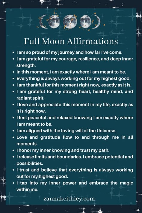 Full Moon Affirmations, Moon Affirmations, Full Moon Spells, Full Moon Rituals, Spiritual Rituals, Moon Spells, Moon Quotes, Moon Ritual, Moon Magick