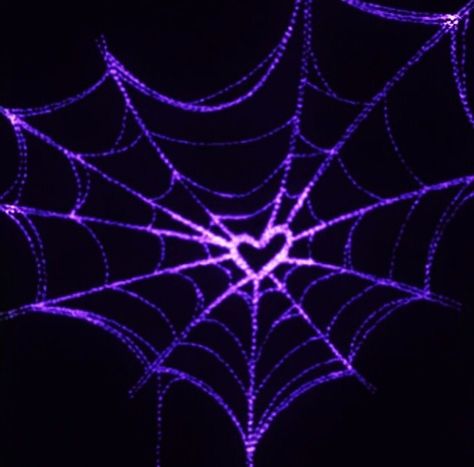 Purple Goth Aesthetic, Web Heart, Witches Coven, Purple Widget, Purple Spider, Black And Purple Wallpaper, Purple Goth, Purple Aesthetic Background, Purple Y2k