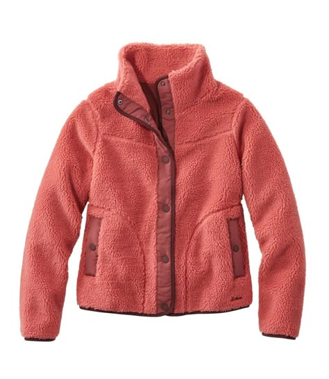 Women's Bean's Sherpa Fleece Jacket | Sweatshirts & Fleece at L.L.Bean Sherpa Fleece Jacket, Womens Sherpa, Fleece Jacket Womens, Comfy Chic, Womens Fleece, Sherpa Fleece, Ll Bean, L L Bean, High Collar