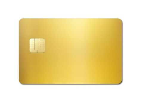 Premium Photo | Gold credit card template isolated on a white background d illustration Bank Card Aesthetic, Credit Card Template, Debit Card Design, Gold Credit Card, Money Template, Cute Business Cards, Credit Card Design, Credit Card Hacks, Baby Photo Frames