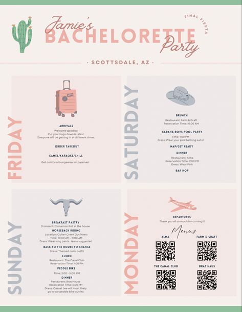 Nontraditional Bachelorette Party Ideas, Athletic Bachelorette Party, 3 Day Bachelorette Weekend, Bachlorette Party Destination, Bachelorette Trip Checklist, Bacherlotte Trip Ideas, Bachelorette Event Ideas, Planning Bachelorette Party Checklist, Things To Do Bachelorette Party